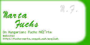 marta fuchs business card